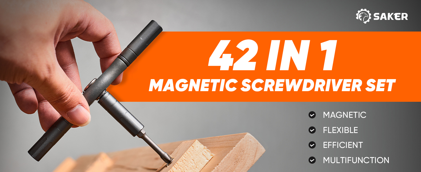 Saker 42-in-1 Magnetic Screwdriver Kit