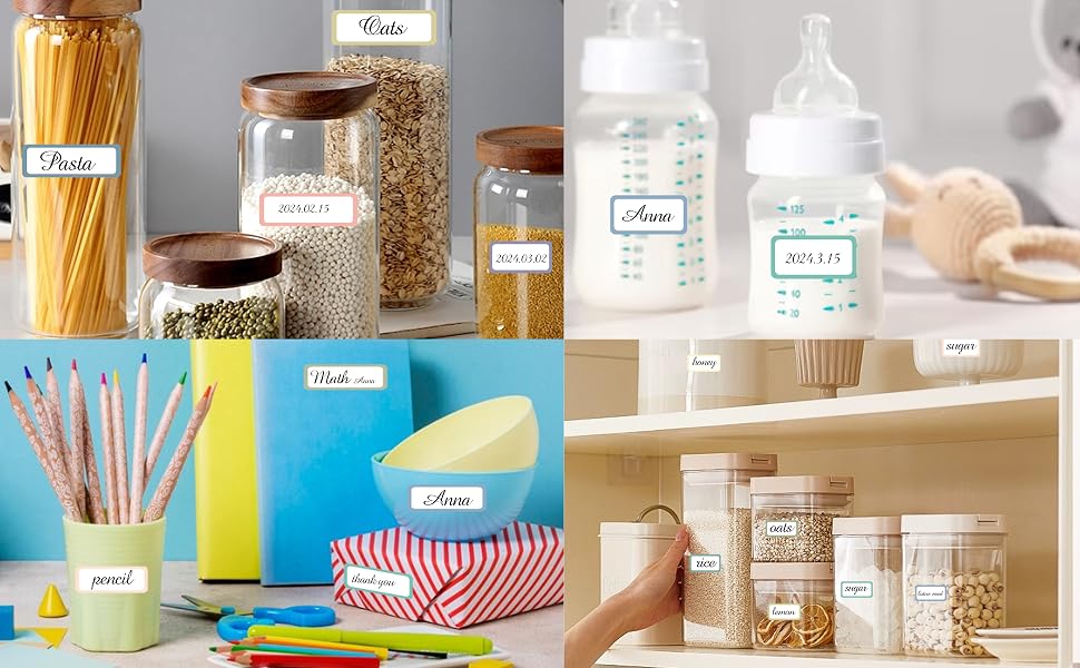 Removable Freezer Labels, Freezer Labels for Food Containers, Food Labels, Water Oil Resistant