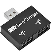 USB Splitter Male to 2 Female Adapter,USB 2.0 1 Male to 2 Female Extension Converter,2-Port Mini ...