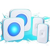 Wireless Doorbell 1200 feet Waterproof Door Bell with 2 Buttons with Different Tones Operating at...
