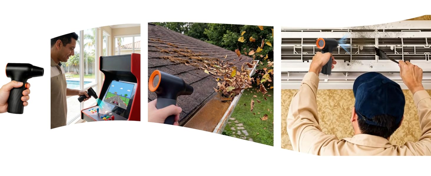 Multifunctional Electric Air Duster &amp;amp;amp;amp; Blower: 130000RPM High-Power PC Cleaner, 3 Speeds,