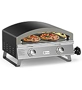 Outdoor Gas Pizza Oven Makes 2 Pizzas or Extra Large Pizza, 25" Large Capacity Pizza Maker, Versa...