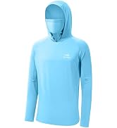 BASSDASH UPF 50+ Men’s Long Sleeve Fishing Shirt with Mask UV Neck Gaiter Hoodie