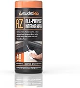 SUDS LAB AZ All-Purpose Vehicle Wipes, Car Cleaning and Leather Wipes, Interior Cleaner for Cars,...