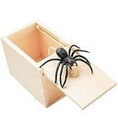 Winbar Rubber Spider Trick Box, Handmade Wooden Surprise Box with Hidden Spider, Trick Toys &amp; Pra...