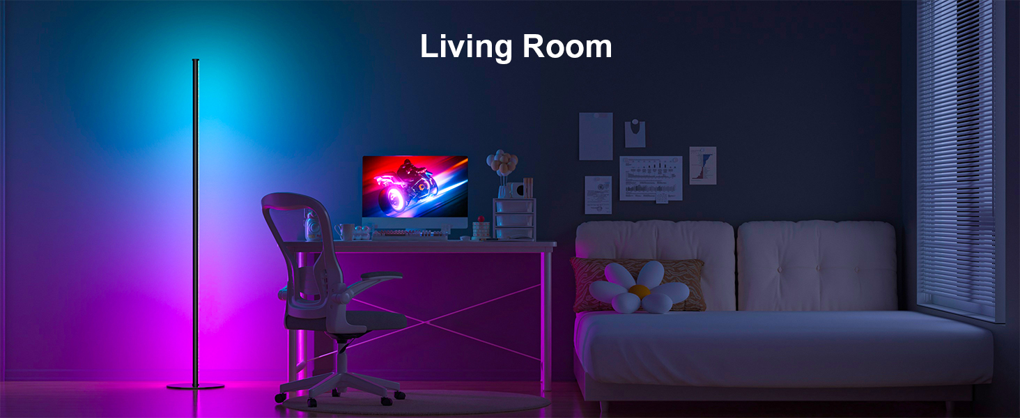 rgb corner floor lamp