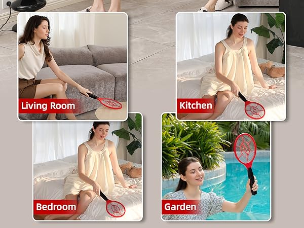 Electric Fly Swatter 2 Pack (Red &amp;amp; Blue)