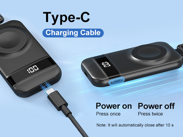 Portable Charger for Apple Watch Fast Charging iWatch working Camping Travel Essentials Accessories