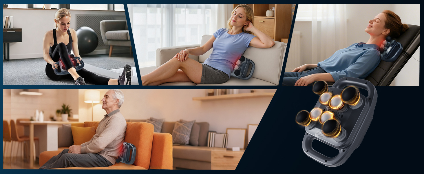 16 Head Massage Gun Deep Tissue,Massage Gun,Back Massager,Neck &amp;amp; Shouler Massager