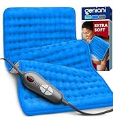 GENIANI Double Sided XL Heating Pad Electric for Lower Back Pain &amp; Period Cramps Relief, Heat Pad...