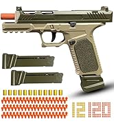LBDREXZ Automatic Shell Ejecting Toy Gun, Soft Bullet Toy Gun Toy Pistol with Ejecting Shells Edu...