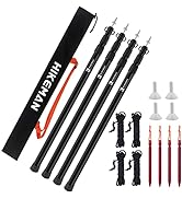 Hikeman Tarp Poles Adjustable Aluminum Telescoping Tarp Poles, Lightweight Canopy Poles Portable ...