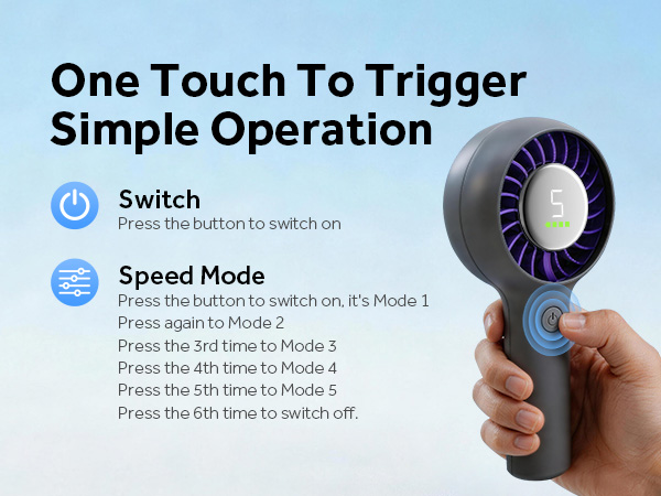 portable handheld turbo fan