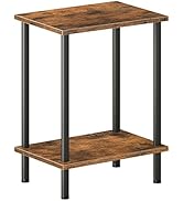 HOOBRO End Table, Small Side Table, Nightstand with 2-Layer Storage Shelves, Sofa Table for Small...