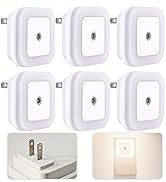 JKHTBDM 6 Pack LED Night Light Plug Into Wall,0.5W Plug-in Motion Sensor Night Light,for Modern F...