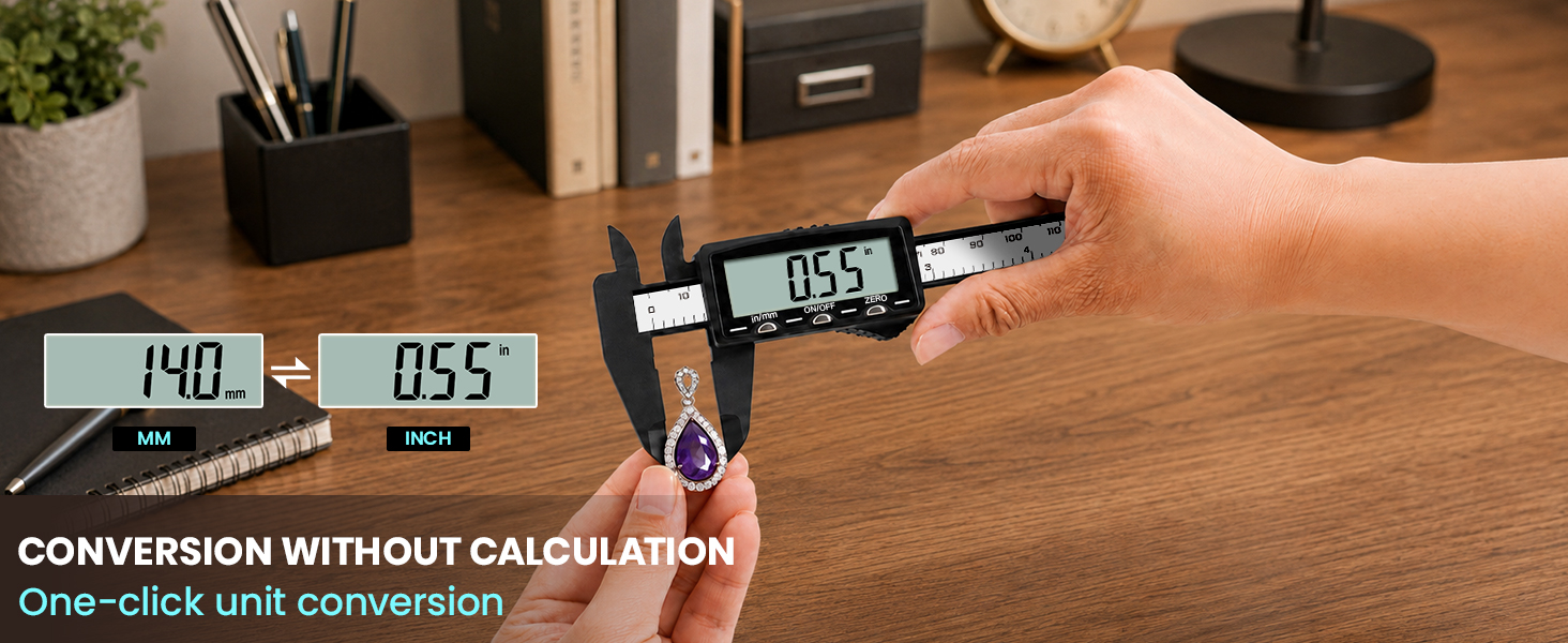 HARDELL RECHARGEABLE PLASTIC DIGITAL CALIPER