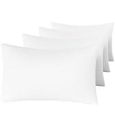 MINIPANDA White Pillow Cases Set of 4 Queen Size - Super Soft, Smooth and Breathable Pillow Cases...