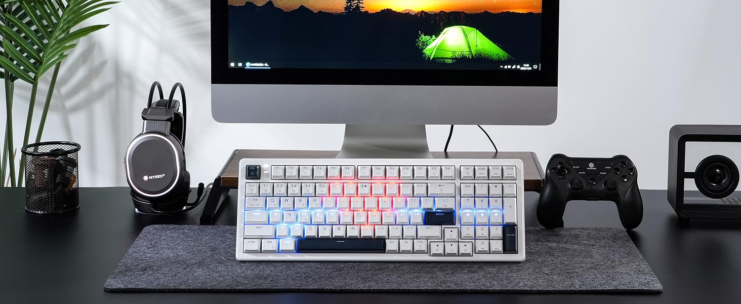 Mechanical Keyboard with Wrist Rest