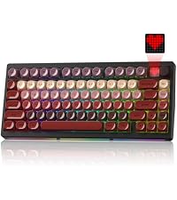 L98 Wireless Gaming Keyboard, 98 Keys Mechanical Keyboard with Smart Display and Knob, Bluetooth/2.4...