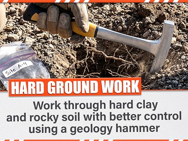 geology hammer hard ground gunsmith clay rocky soil digging pick control tool
