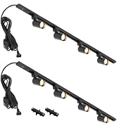 Hiiglxii Plug in Track Lighting with Power Cord, 8 Light LED Track Lighting Kit with Connectable ...