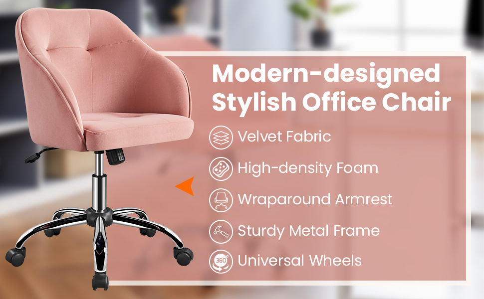velvet office chair