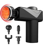 JOYSUWERUN Massage Gun with Heat, Mini Handheld Massager for Home &amp; Travel, Quiet, Lightweight &amp; ...