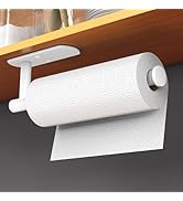HUFEEOH Adhesive Paper Towel Holder Under Cabinet Wall Mount for Kitchen Paper Towel, Paper Towel...