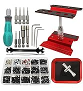 RC Car Repair Work Stand Repair Tool Set 360 Degree Rotation and 523 PCS RC Screws Kit &amp; RC Screw...