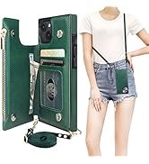 Bocasal Crossbody Wallet Case for iPhone 14 with RFID Blocking Card Slot Holder, Magnetic Flip Fo...