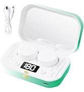 CASBOMY Contact Lens Clean Machine, Portable Ultrasonic Contact Lens Cleaner with 4 Timing Modes,...