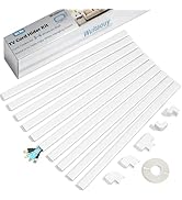 Cord Covers for 3-4 Wires on Wall, Wuitaouy 141.7in Cord Hider Kit, Self-Adhesive Wire Hider Wire...