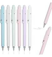 IOMDRWU Gel Pens, 6 Pack 0.5mm Black Ink Pens, Fine Point Smooth Writing Pen, Quick-Dry, High-End...