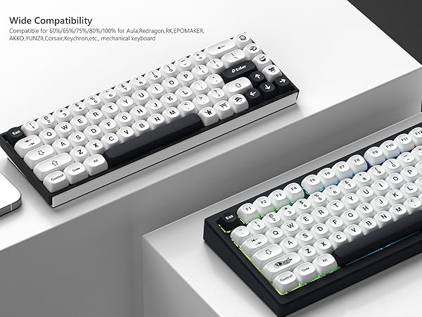 PBT Keycaps 60 65 75 100 Percent, MOA Keycaps Dye-Sublimation, Custom Keyboard Key caps