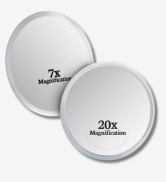 MIRRORVANA 20X &amp;amp;amp; 7X Magnifying Mirror Set Combo with 3 Suction Cups Each - Compact &amp;amp;amp; Travel Ready