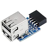 SinLoon 9pin USB 2.0 Female Pin Dual 2 Port USB Motherboard Header Adapter-Dual Layer Type for PC...