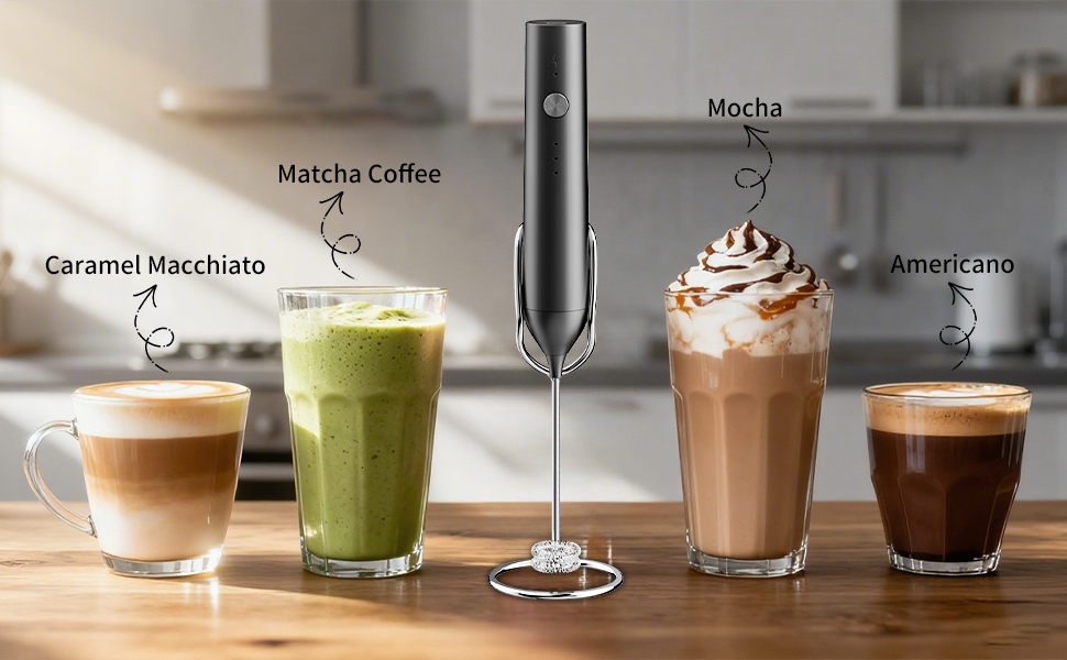 Handheld milk frother