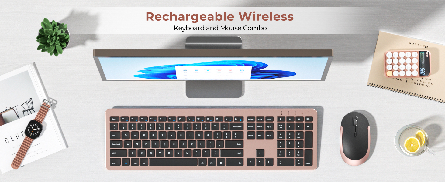 rechargeable keyboard mouse combo