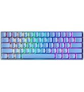 GK61 Mechanical Gaming Keyboard - 61 Keys Multi Color RGB Illuminated LED Backlit Wired Programma...