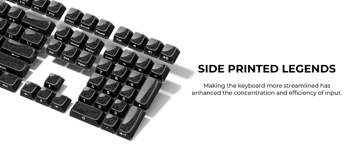side printed keycaps