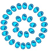 Turquoise Rhinestones Oval Sew On Rhinestone 50pcs 10x14mm Flatback Rhinestones with Silver Prong...