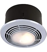 Broan-NuTone 9093WH Exhaust Fan, Heater, and Light Combo, Bathroom Ceiling Heater, 1500-Watts, 70...