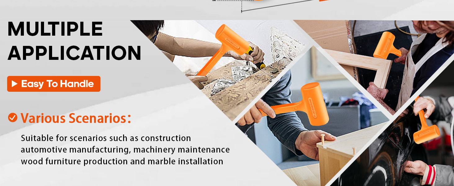 This 1-pound anti-rebound hammer makes it easy to spot in toolboxes and convenient to carry.