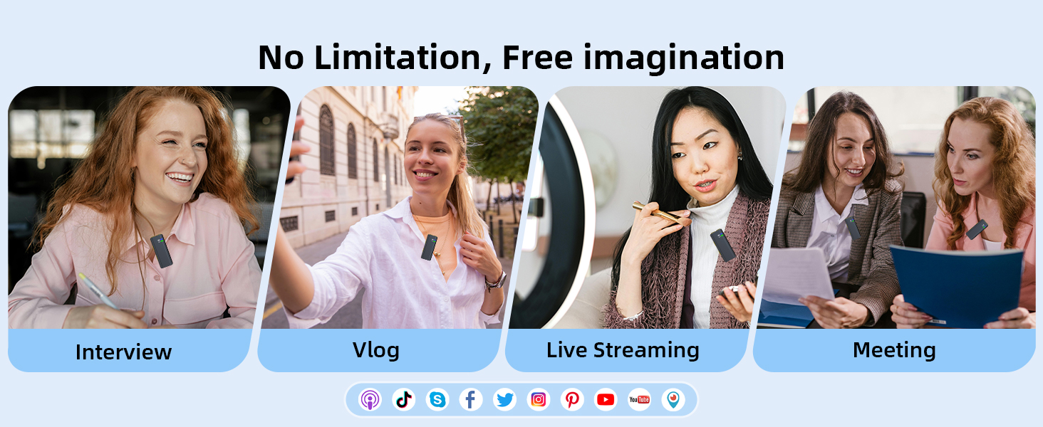 iphone microphone for video recording, interiview, vlog, live streaming