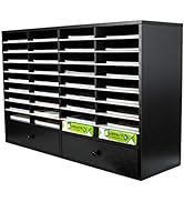 PAG Mail Sorter Organizer, Wood Literature Organizer, Student Mailbox for Classroom, Desktop Bill...