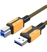 MOGOOD USB to B Printer Cable 3.0, Superspeed Data Transfer Type A to B 3.0,Type A Male to USB B ...
