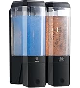 Shampoo and Conditioner Dispenser Wall Mount, Shower Soap Dispenser No Drill Upgrade Easy Slot In...