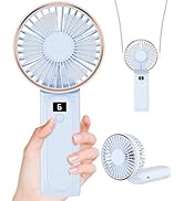 Handheld Fan, Portable Fan, 4000mAh Rechargeable Personal Fan, 180° Foldable Mini Desk Fan with 6...