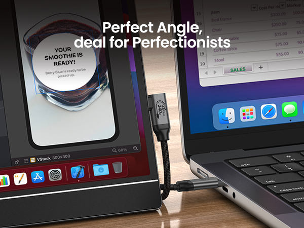 usb c 3.2 right angle cable