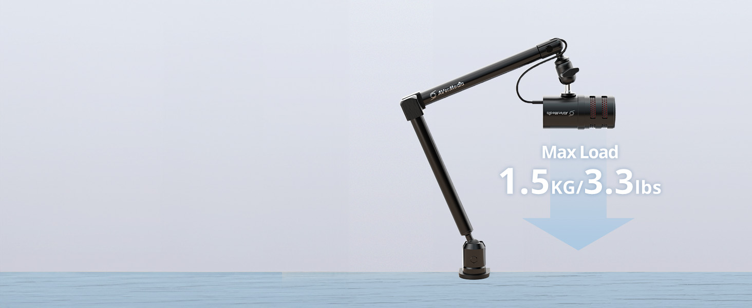 podcast equipment bundle, mic stand, microphone stand, mic arm, gaming setup, gaming desk accessory